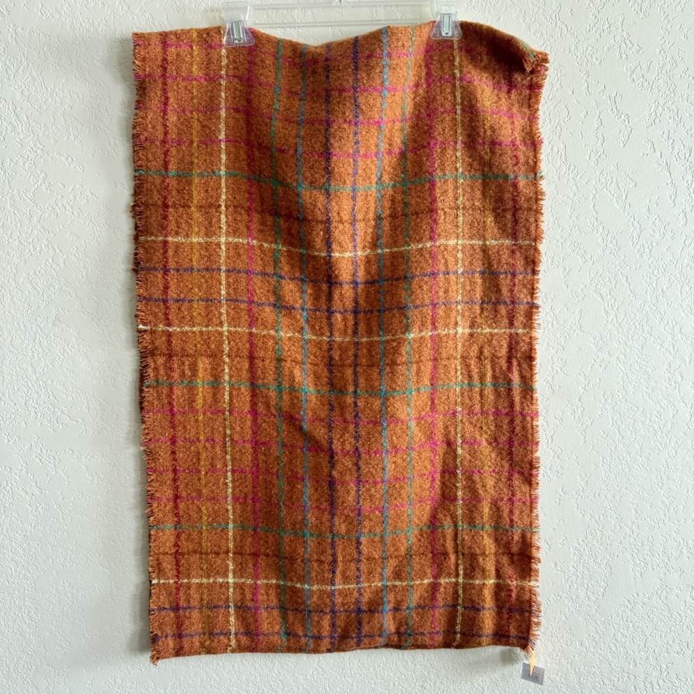 Elegant Plaid Infinity Scarf in Warm Tones